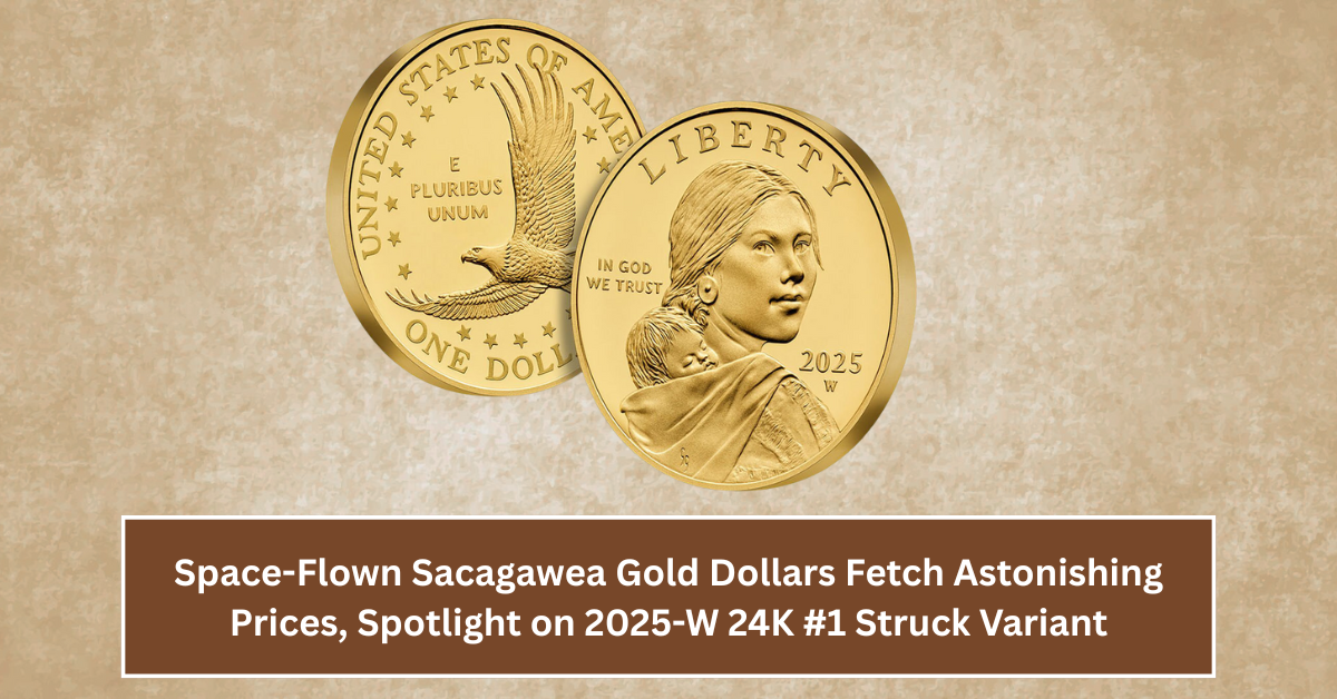 Space-Flown Sacagawea Gold Dollars Fetch Astonishing Prices, Spotlight on 2025-W 24K #1 Struck Variant